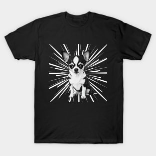 Pointillist Chihuahua with Starburst – Colorful Art for Dog Lovers T-Shirt